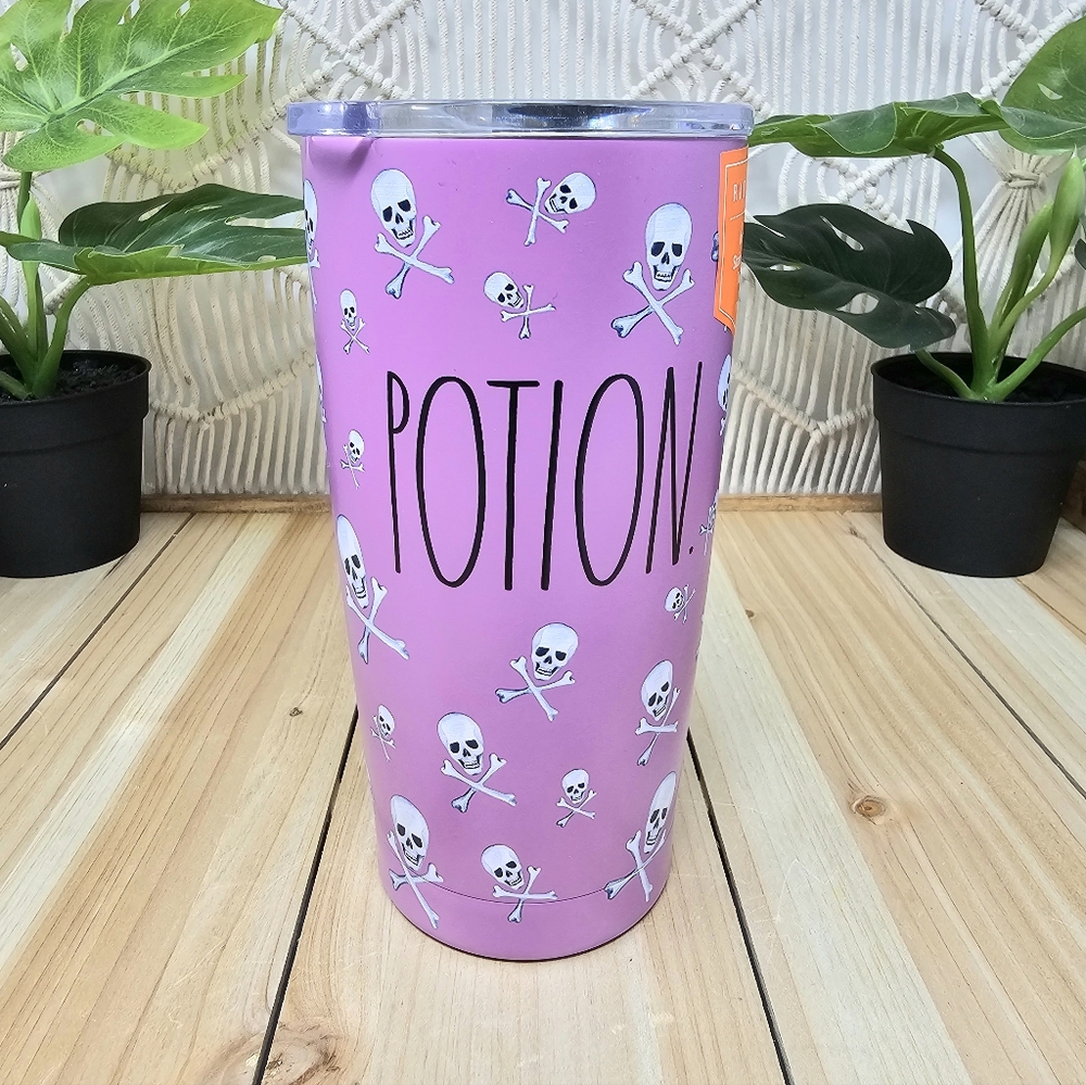 Rae Dunn Skull & Crossbones Halloween Tumbler